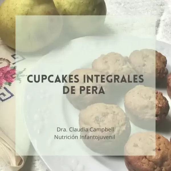 Cupcakes Integrales de Pera